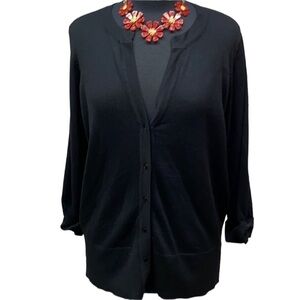 Cyrus Woman Black Cardigan Sweater